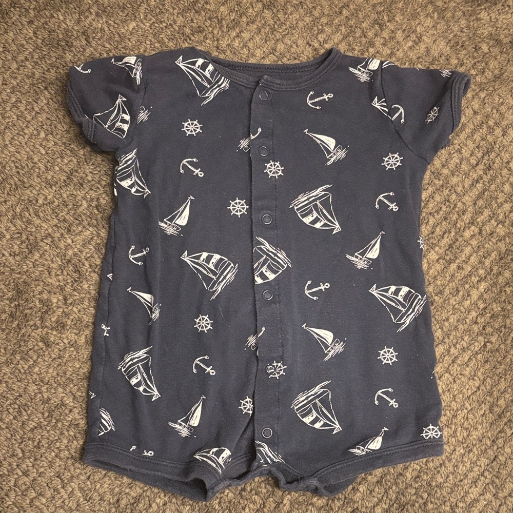 Nautical Navy Kids One Piece
